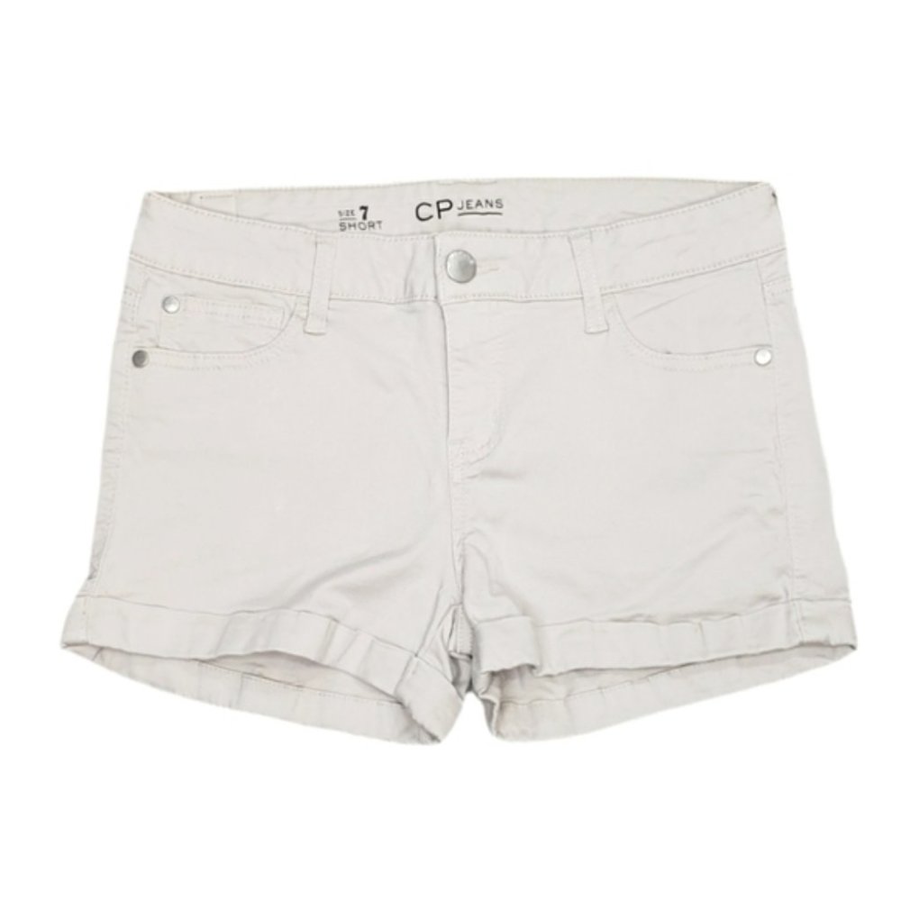 CP Jeans Khaki Beige Folded over Shorts Size 7